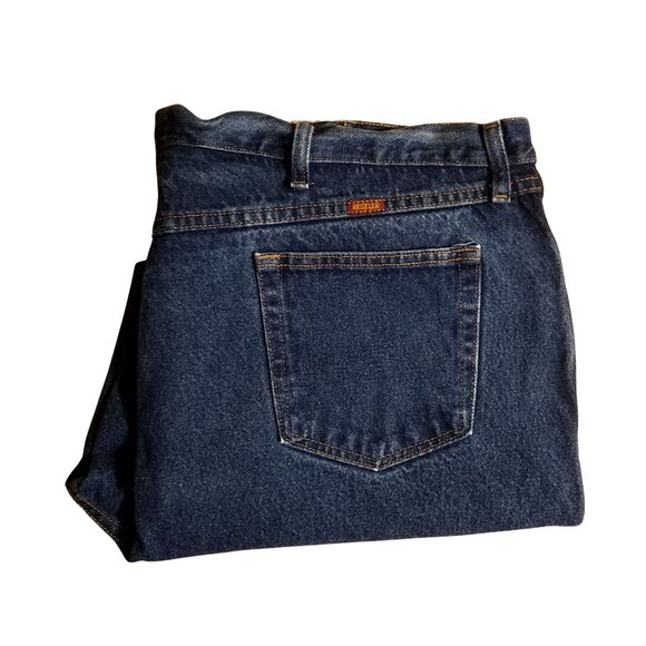 Wrangler Rustler Jeans Men’s 48x30 Blue Straight Leg Heavyweight Denim - Picture 3 of 4